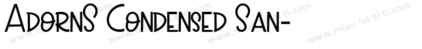 AdornS Condensed San字体转换